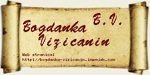 Bogdanka Vizićanin vizit kartica